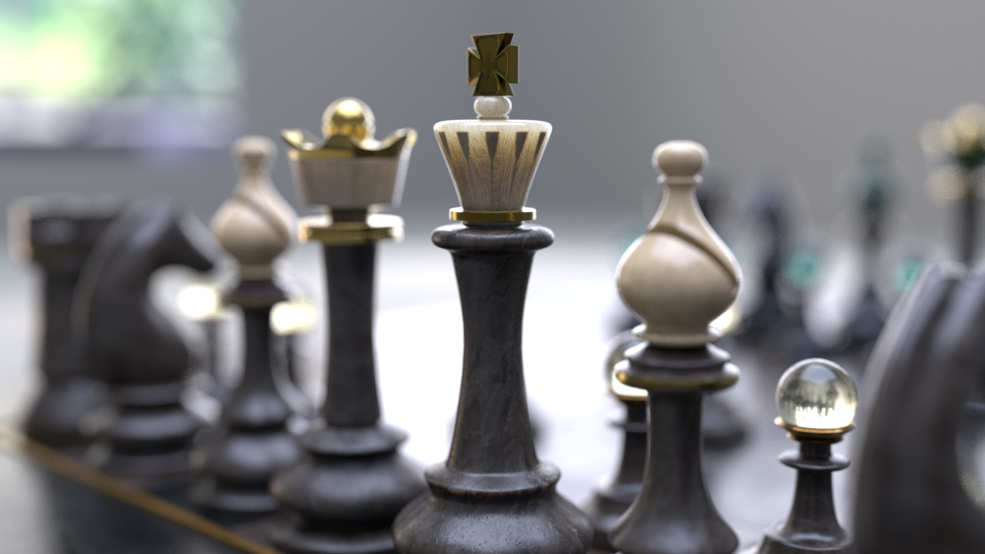 The Open Chess Set rendered in Karma XPU for Houdini