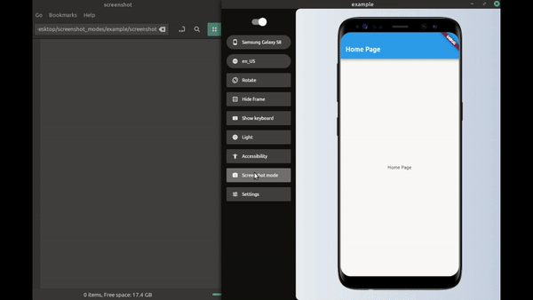 screenshot modes for Flutter gif