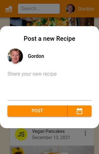 Add a recipe to Recipedia