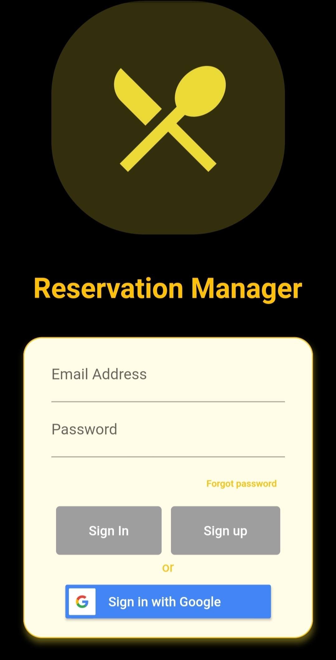 Authentication Screen(Dark)