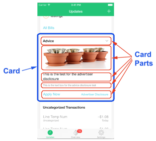 CardPart Example in Mint