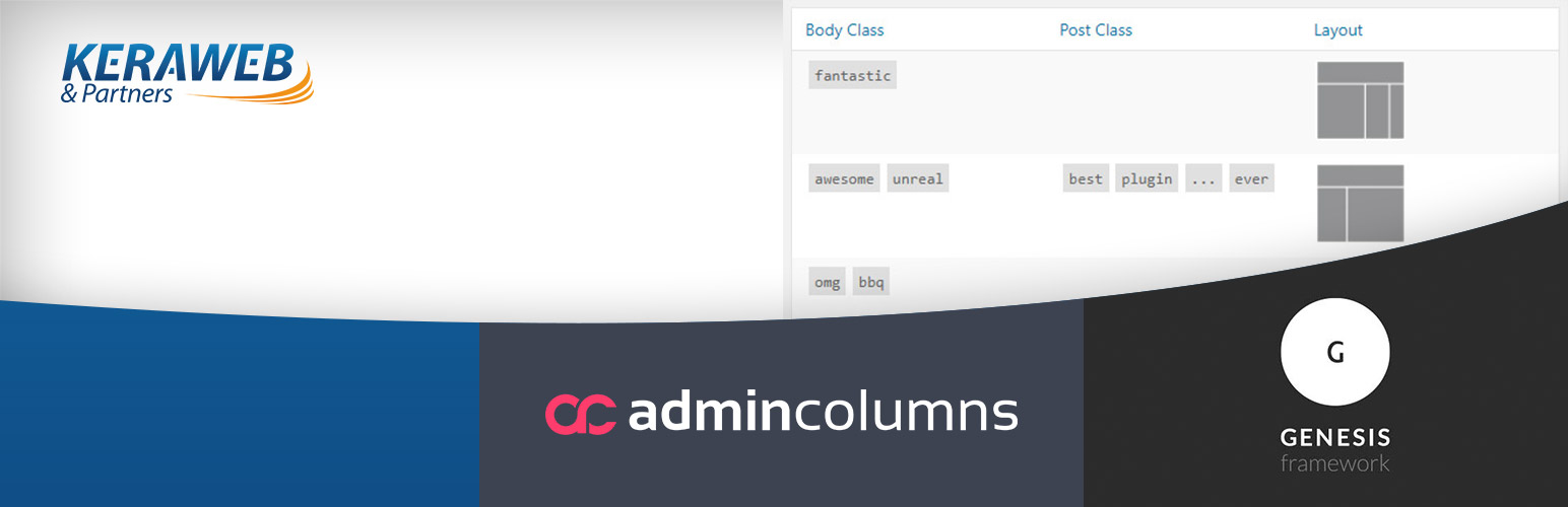 Admin Columns - Genesis Framework add-on