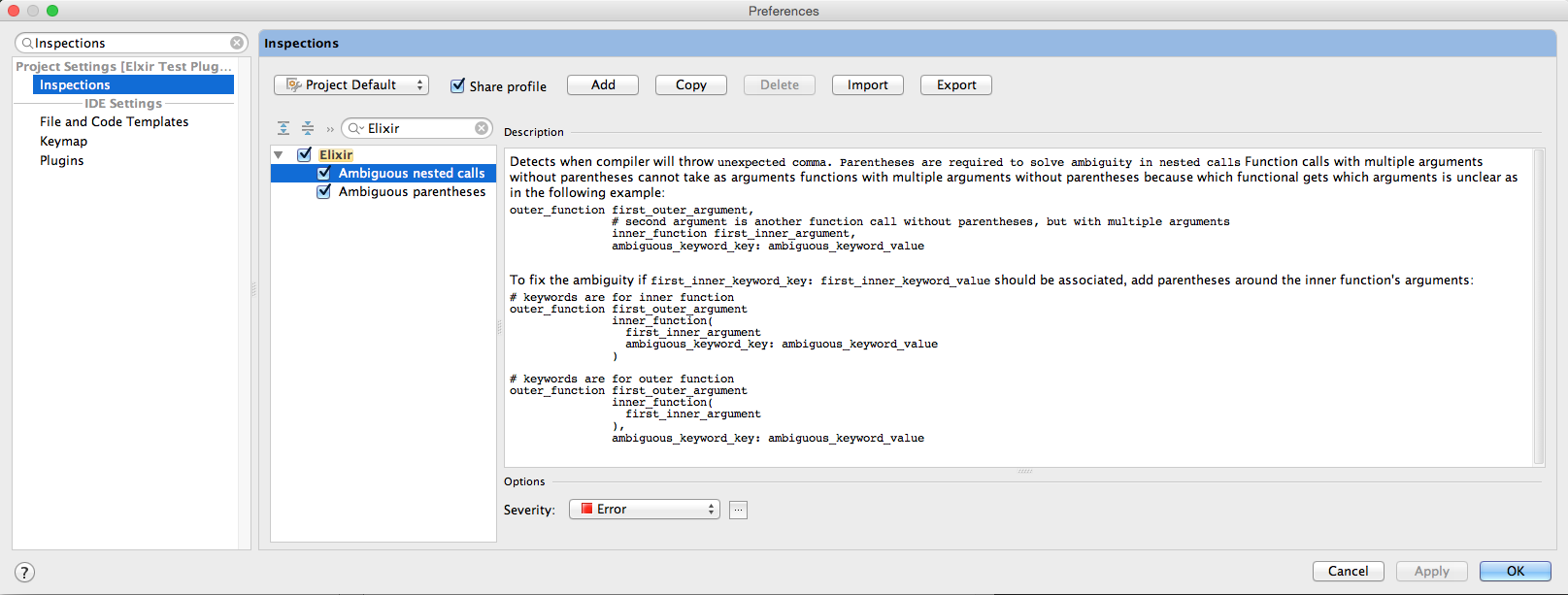 Ambiguous nested calls preferences