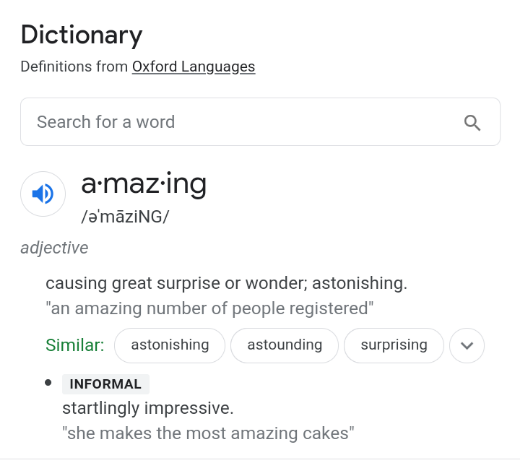 Google Dictionary