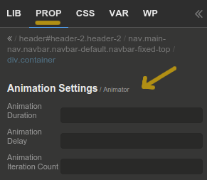 Animation Settings