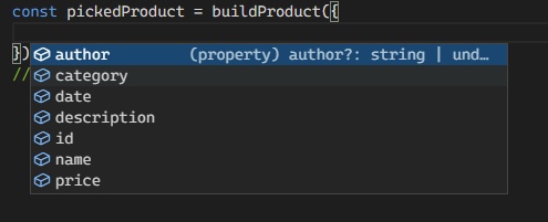 Implicit Pick With IntelliSense info for the keys