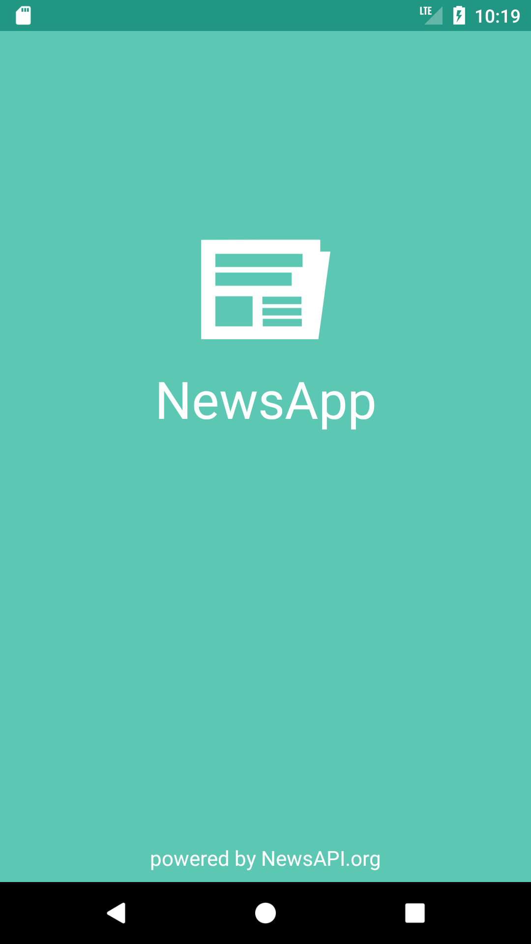 NewsApp Main Page