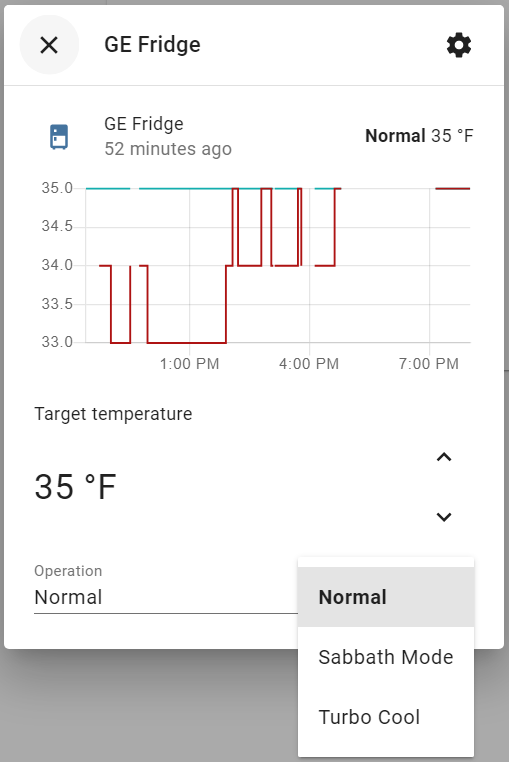 Fridge controls