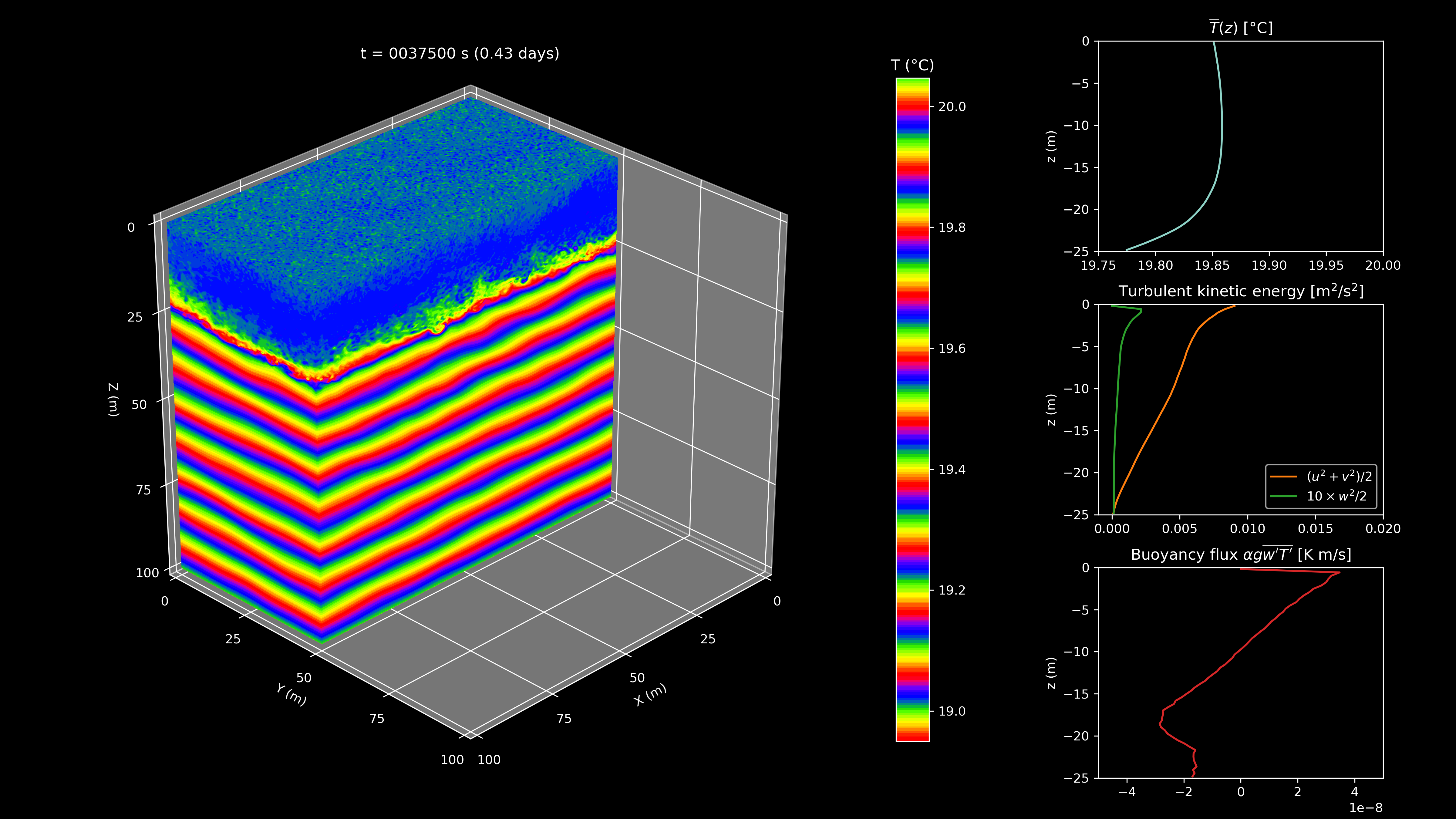 Watch free convection with wind stress in action