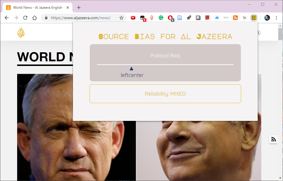 Media Source Bias for Al Jazerra