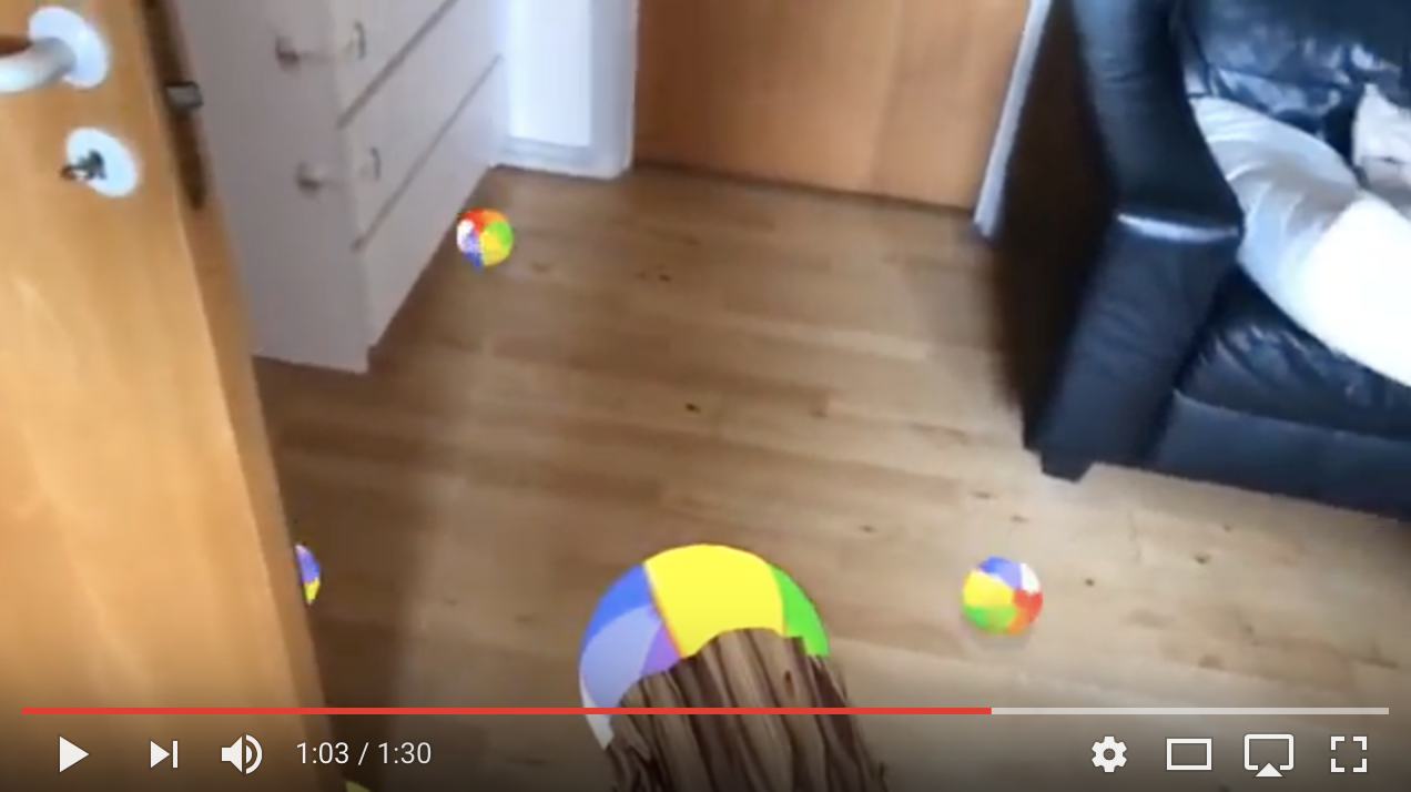 ARKit occlusion demo original video