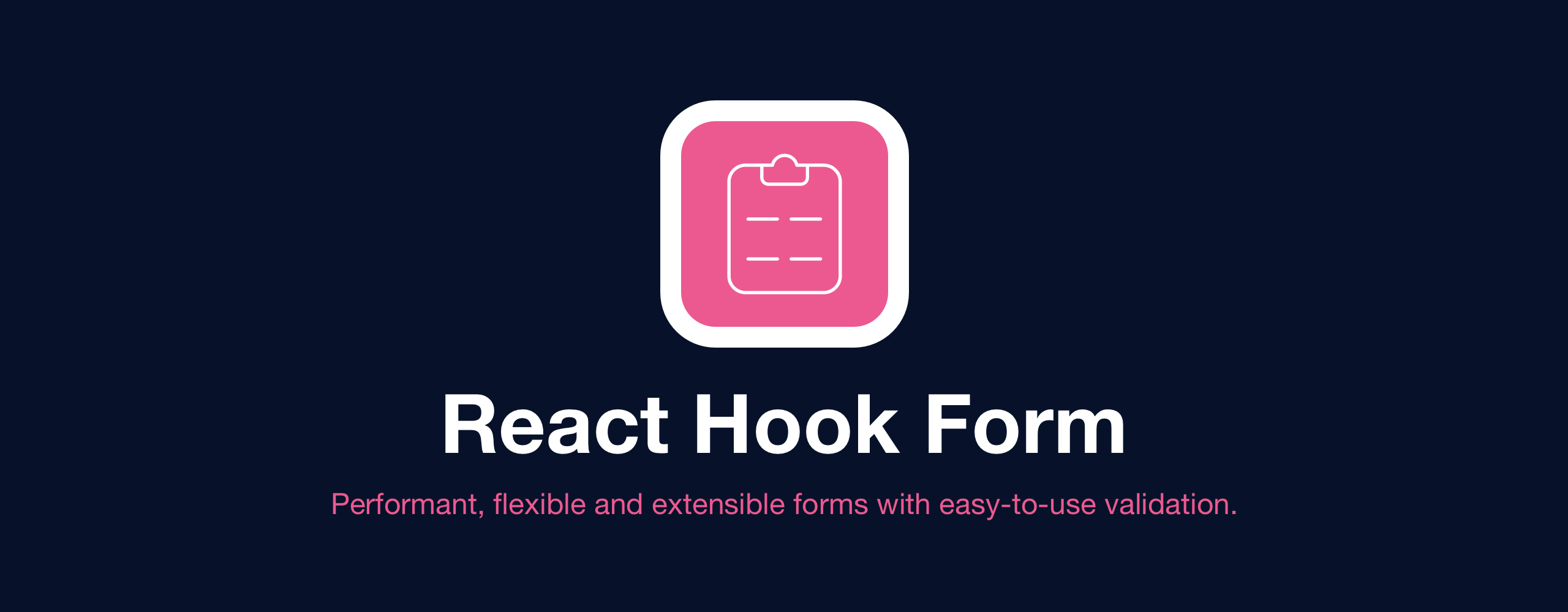 React Hook Form Logo - React hook custom hook for form validation