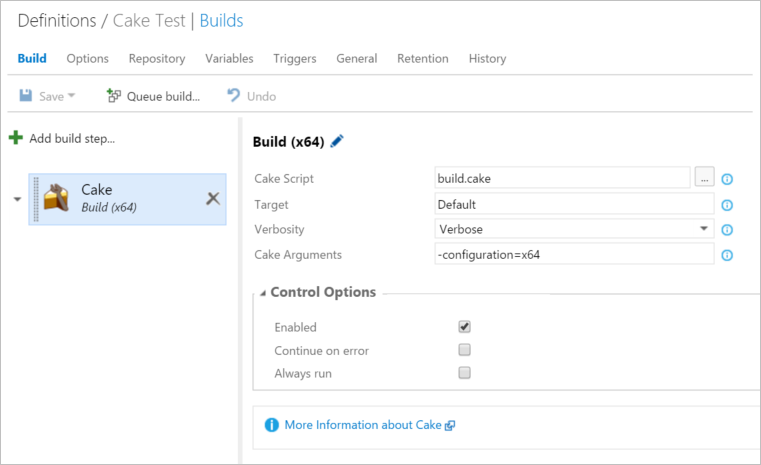 Configure Custom Build Step