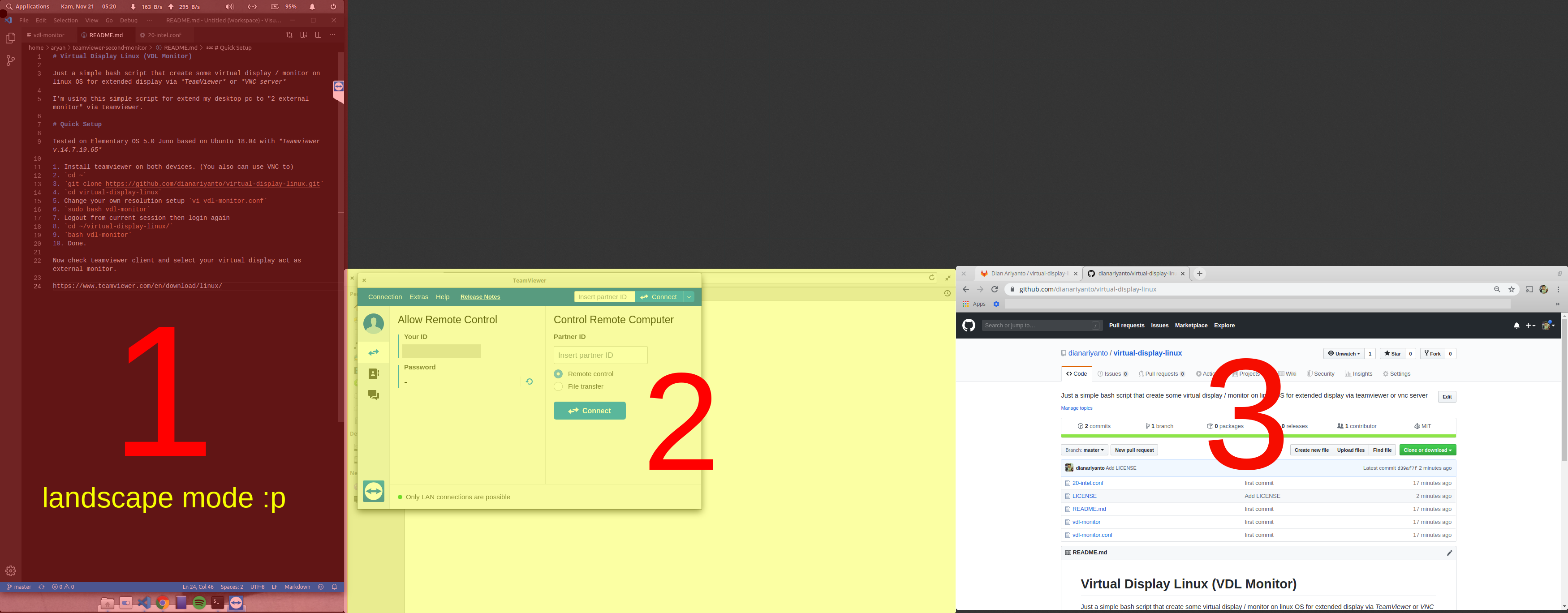 Virtual Display Linux (VDL Monitor)