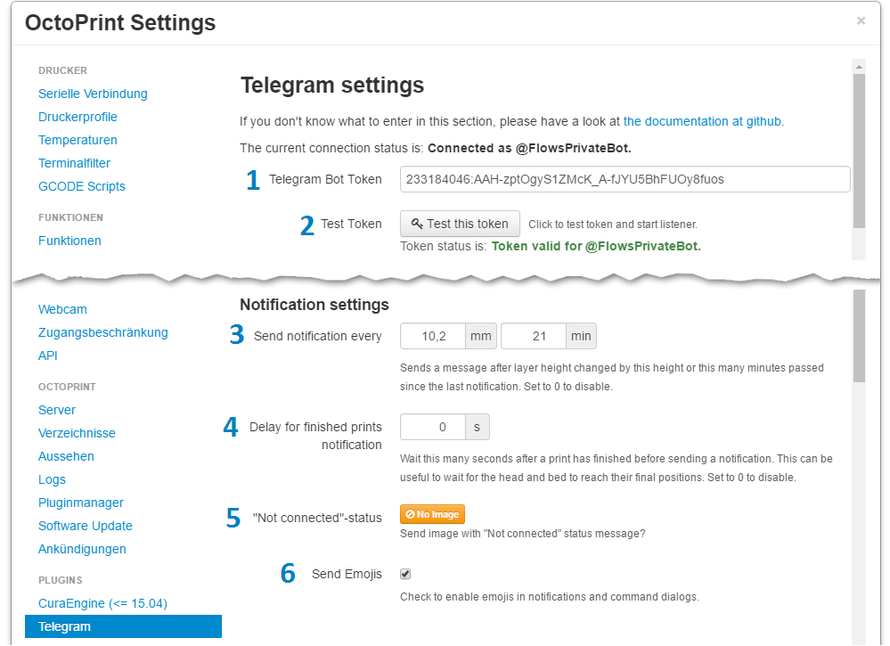 General settings