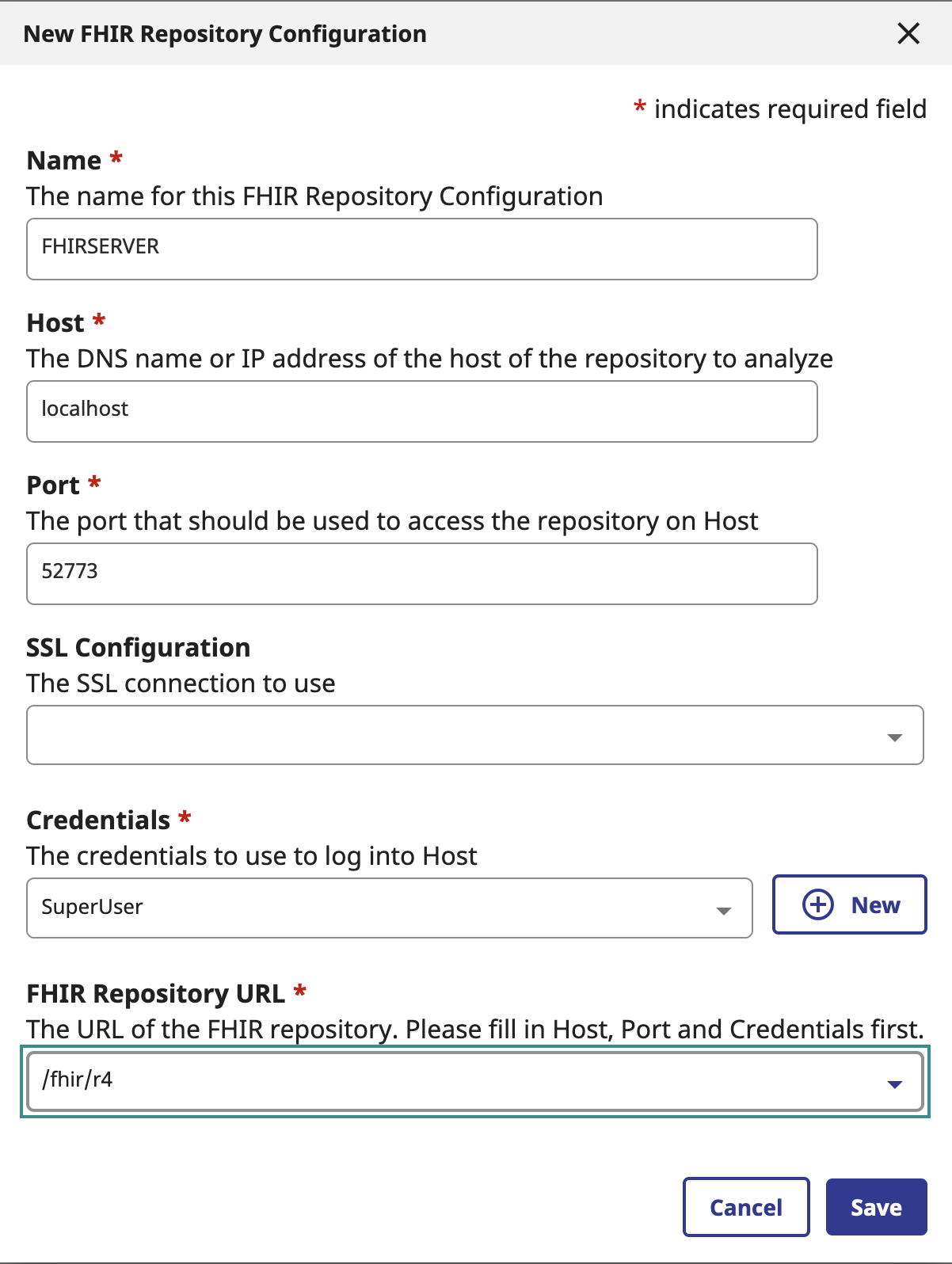 FHIRSQLRegisterFHIRServer