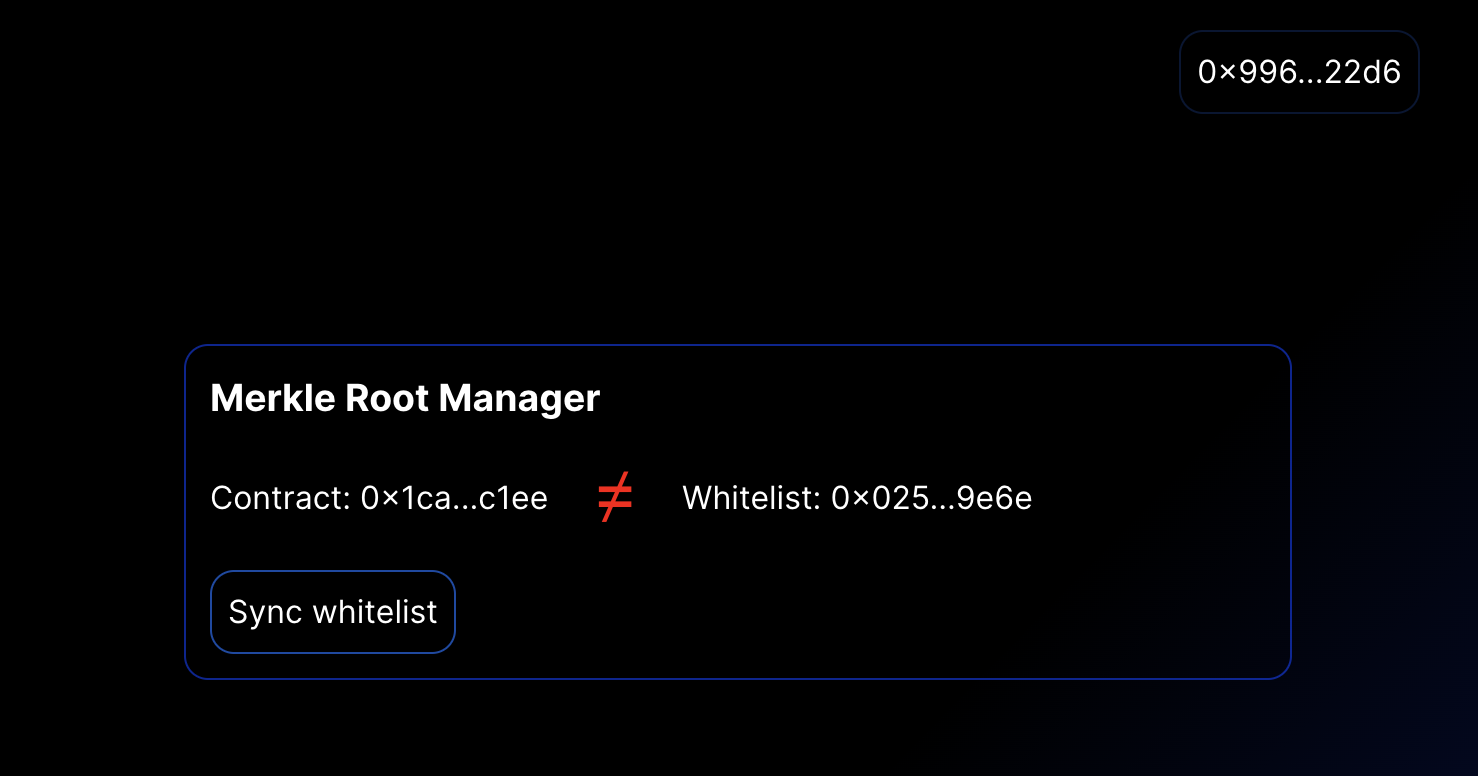 Merkle roots out of sync