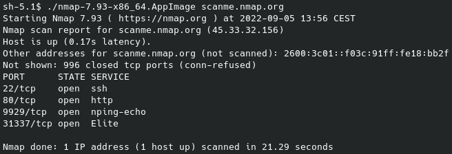 nmap scan