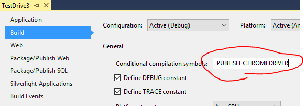 define _PUBLISH_CHROMEDRIVER compilation symbol