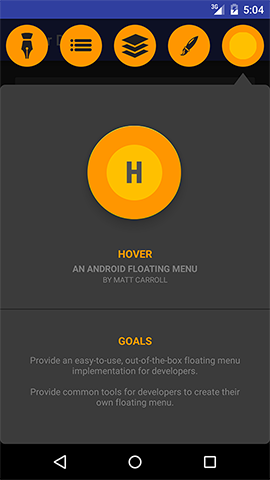 Demo Hover Menu - Launching