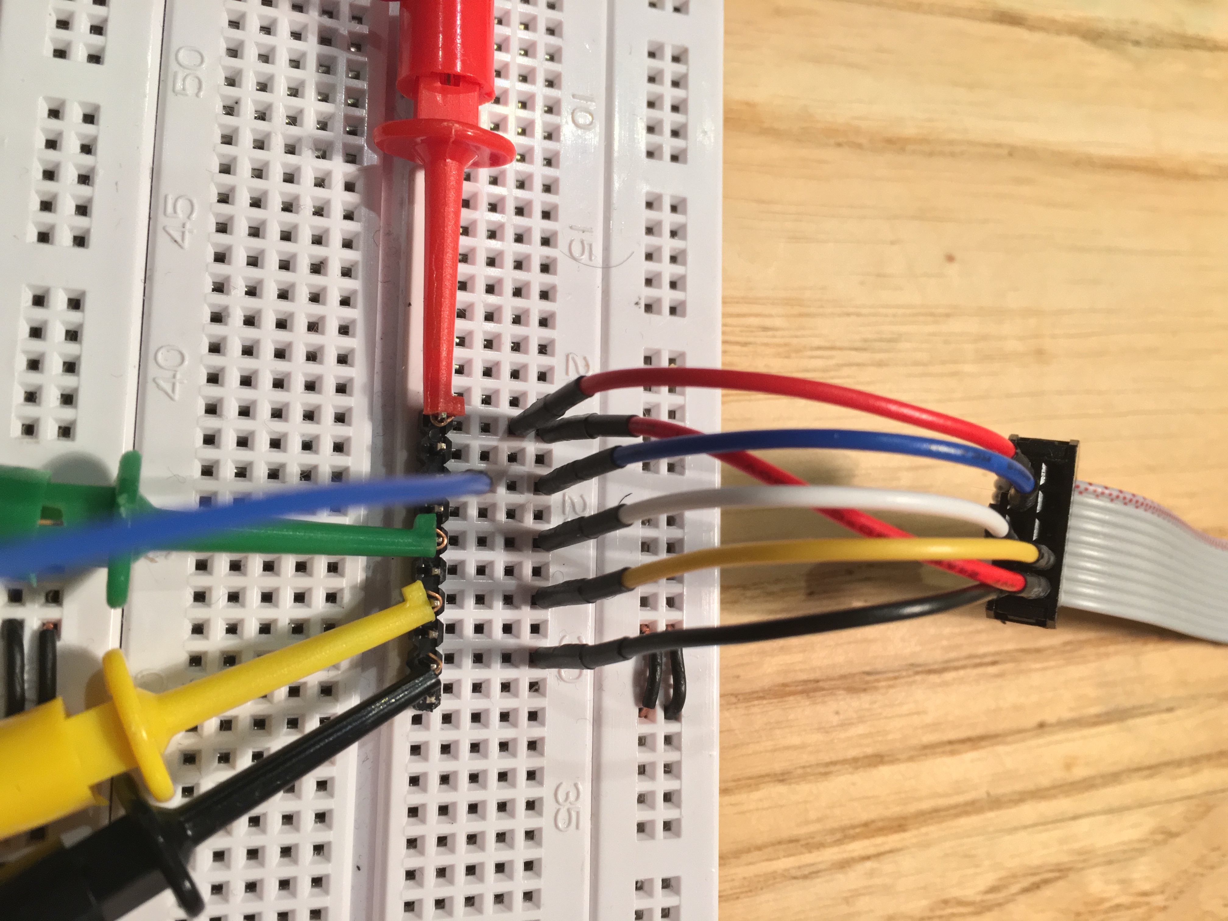 Into the breadboard