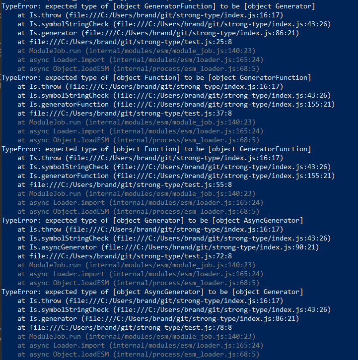 Generator Type Checking Example Node