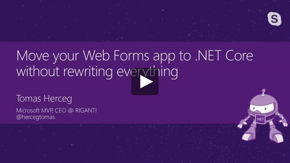 Move your Web Forms app to .NET Core without rewriting everything