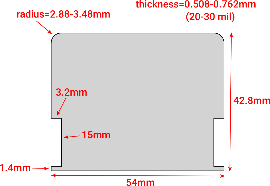 flap dimensions