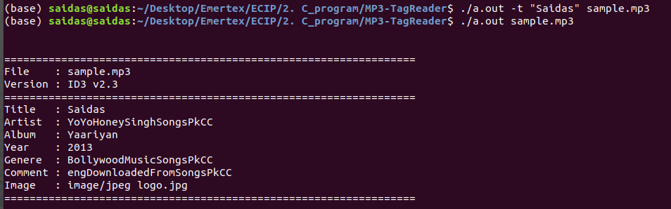 Image of MP3 tag printing 