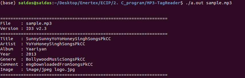 Image of MP3 tag printing 