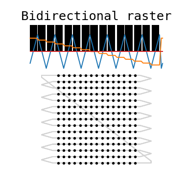 Bidirectional raster