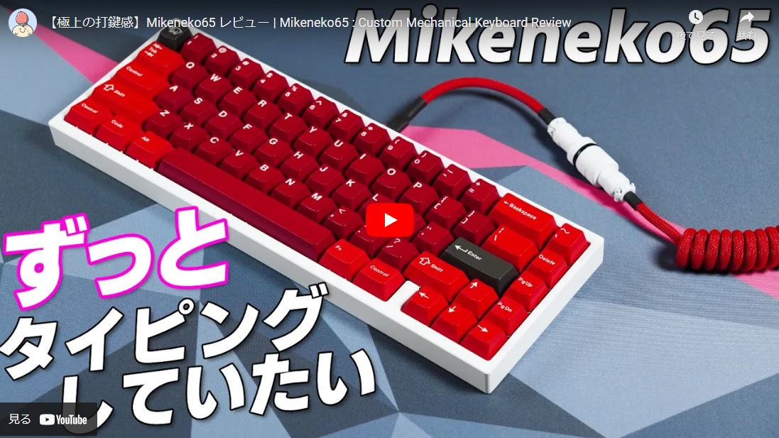 【極上の打鍵感】Mikeneko65 レビュー | Mikeneko65 : Custom Mechanical Keyboard Review