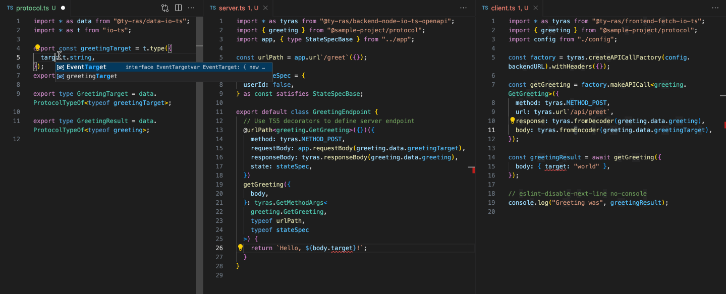 Animation of Usage when refactoring protocol