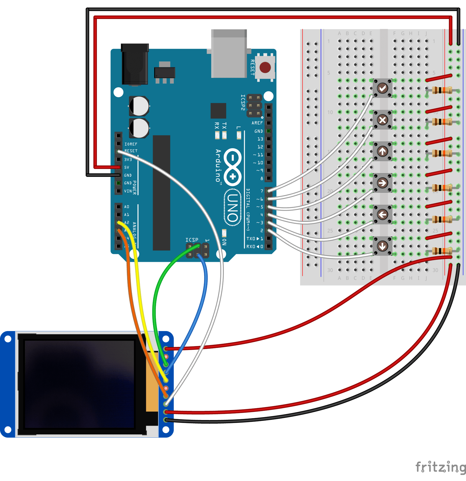 Basic example breadboard